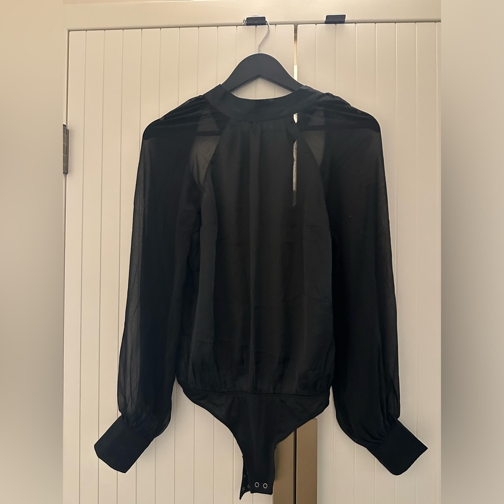 Abercrombie & fitch Black Sheer Bodysuit Top